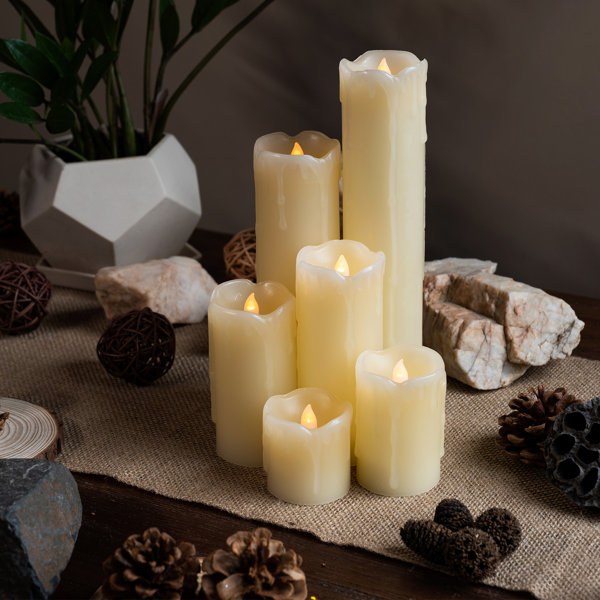 Led on sale pillar candles